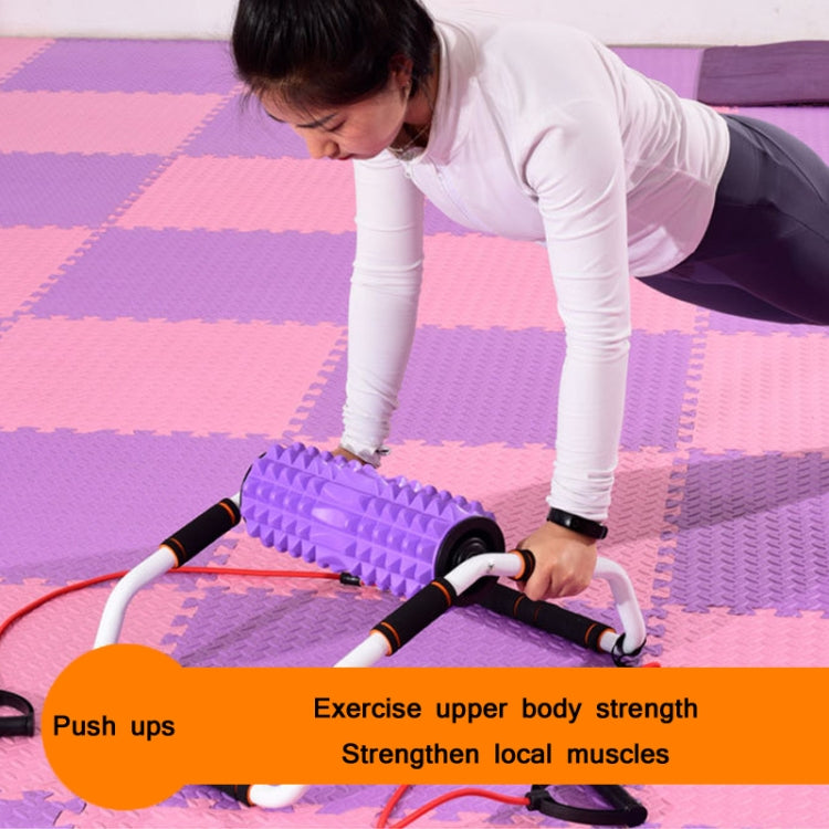 3 In 1 Indoor Multifunctional Yoga Foam Roller + Push-Up Holder + Pull Rope Fitness Equipment Set