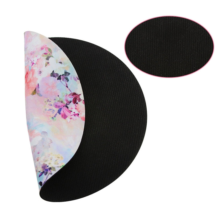 3 PCS Round Rose Flower Rubber Cloth Mouse Pad Heat Transfer Non-Slip Mouse Pad, Size: 22 x 22cm