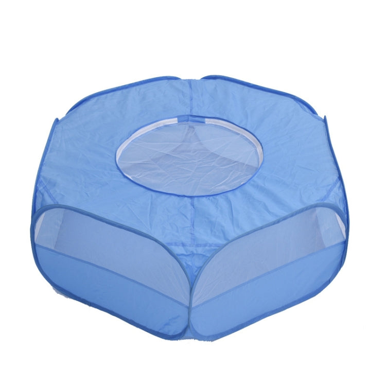 Folded Small Pet Fence Outdoor Workout Game Crawling Small Animal Tent, Specificationï¼š With Cover and Side Cloth (Blue)