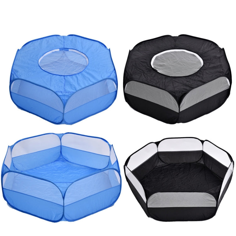 Folded Small Pet Fence Outdoor Workout Game Crawling Small Animal Tent, Specificationï¼š With Cover and Side Cloth (Blue)