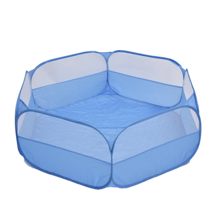 Folded Small Pet Fence Outdoor Workout Game Crawling Small Animal Tent, Specificationï¼š With Side Cloth (Blue)