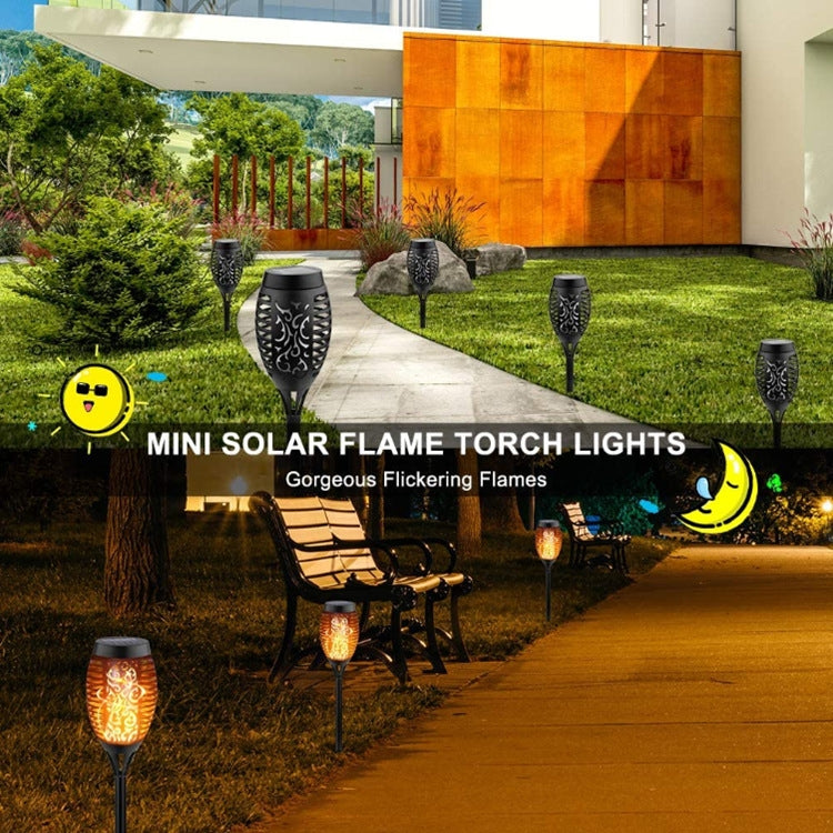 2 PCS Outdoor Courtyard Solar Flame Light Park Lawn Decoration Waterproof Landscape Light(12 LED)