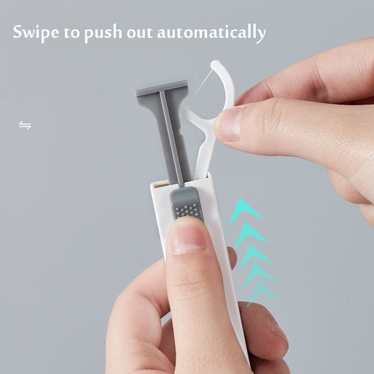 4 PCS  FuKu Book Disposable Portable Automatic Dental Floss Box for Cleaning Dental Floss Picks, Specification: Floss Box + 10 Dental Bars