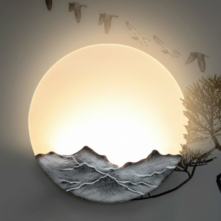 Chinese Style Wall Lamp LED Bedroom Bedside Lamp Living Room Decoration Lamps, Size:Ancient Silver Large