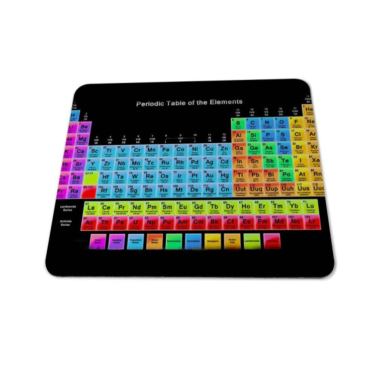 3 PCS Periodic Table Of Chemical Elements Rectangular Mouse Pad Creative Office Learning Non-Slip Mat, Dimensions: Not Overlocked 250 x 290mm