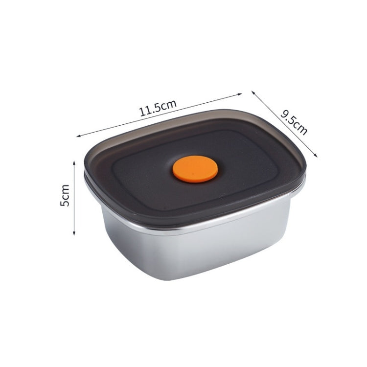 Refrigerator Fruit Fresh-Keeping Box 304 Stainless Steel Sealed Lunch Box, Capacity: 250ml