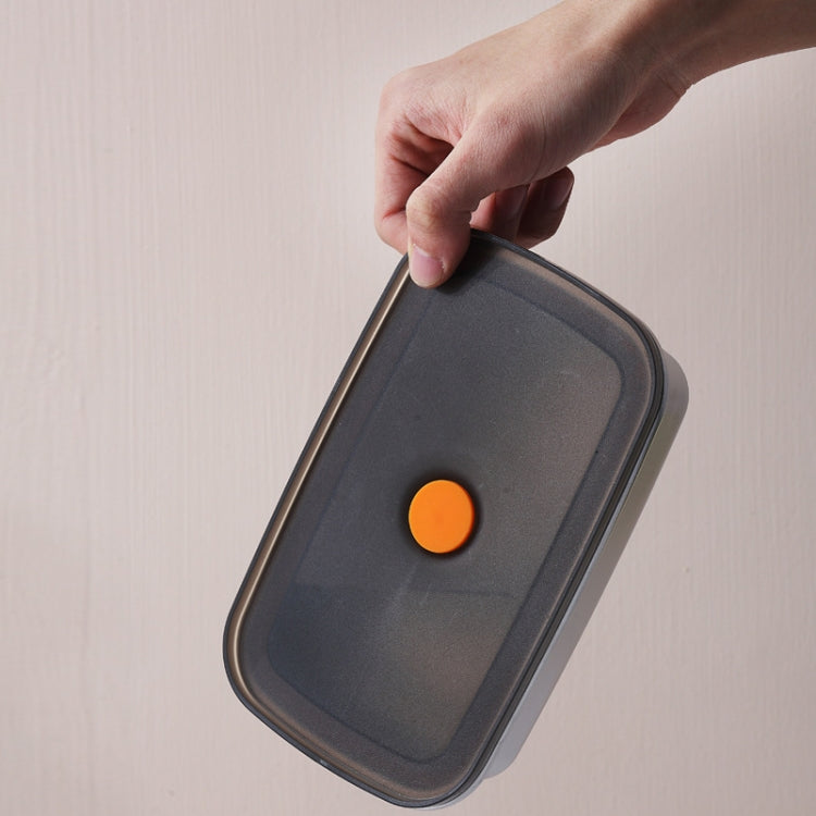 Refrigerator Fruit Fresh-Keeping Box 304 Stainless Steel Sealed Lunch Box, Capacity: 600ml
