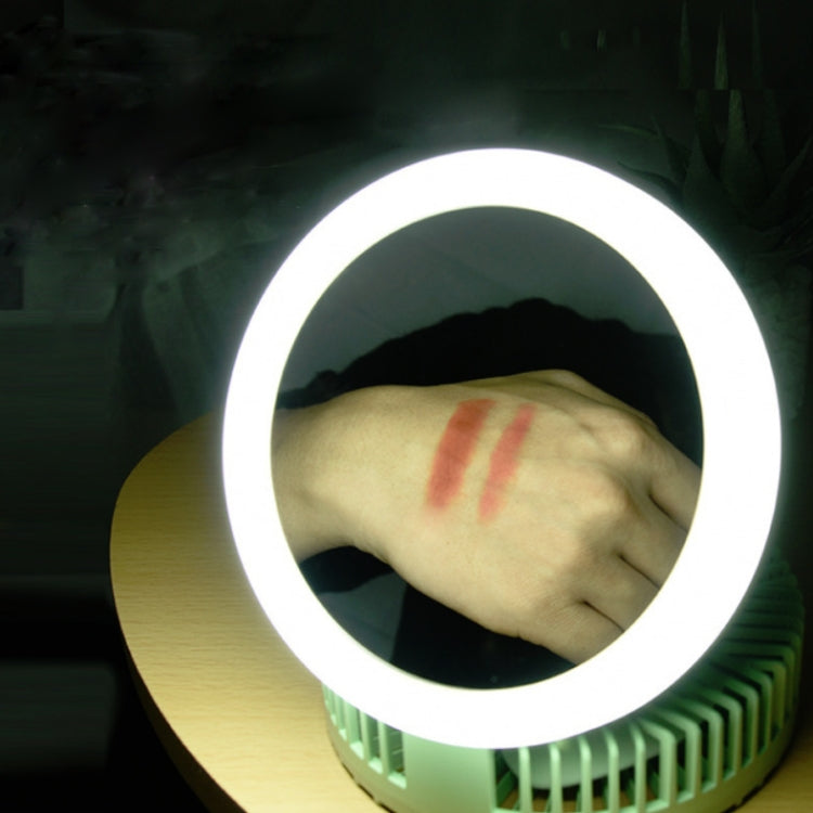 Portable Fan With Makeup Mirror Fill Light Can Be Folded With Desktop Night Light Random Color Delivery, Model:YS2008