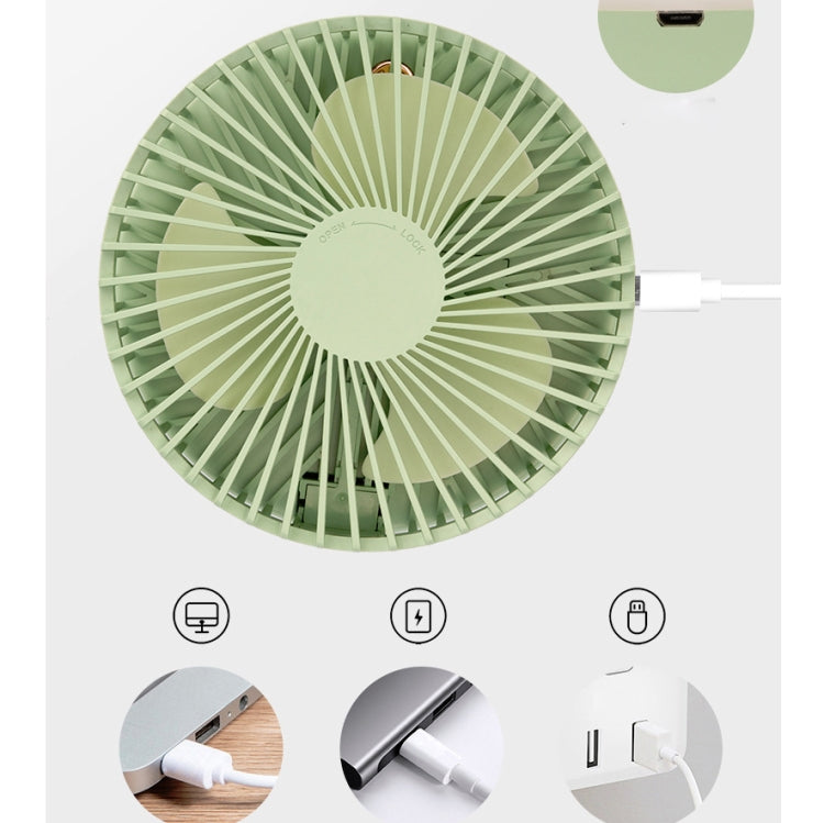 Portable Fan With Makeup Mirror Fill Light Can Be Folded With Desktop Night Light Random Color Delivery, Model:YS2008