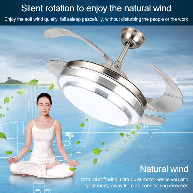 Modern Minimalist Invisible Ceiling Fan Lamp Living Room Dining Room Bedroom LED Remote Control Inverter Fan Lamp