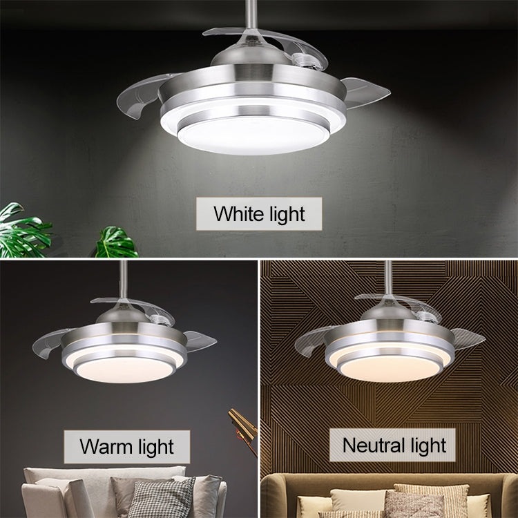 Modern Minimalist Invisible Ceiling Fan Lamp Living Room Dining Room Bedroom LED Remote Control Inverter Fan Lamp