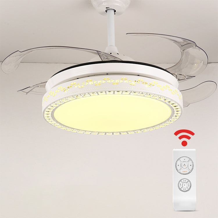 Modern Minimalist Invisible Ceiling Fan Lamp Living Room Dining Room Bedroom LED Remote Control Inverter Fan Lamp