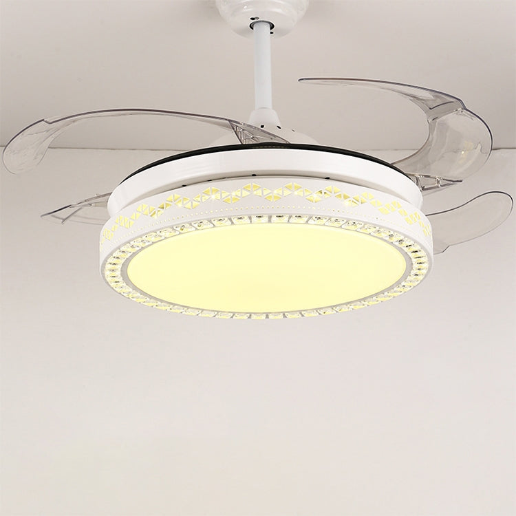 Modern Minimalist Invisible Ceiling Fan Lamp Living Room Dining Room Bedroom LED Remote Control Inverter Fan Lamp