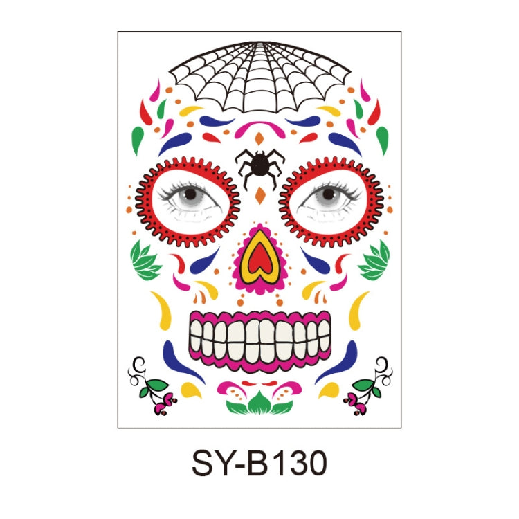 Waterproof And Sweat Proof Of The Dead Masquerade Party Temporary Stickers Halloween Face Tattoo Stickers