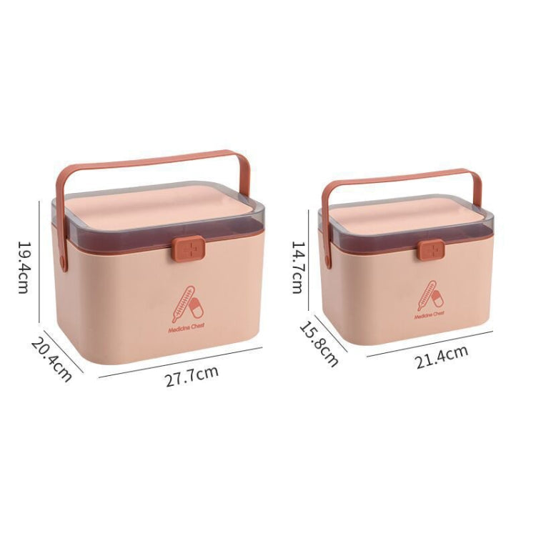 Household Plastic Small Medicine Box Portable Medicine Storage Box, Size: 27.7 x 20.4 x 19.4cm