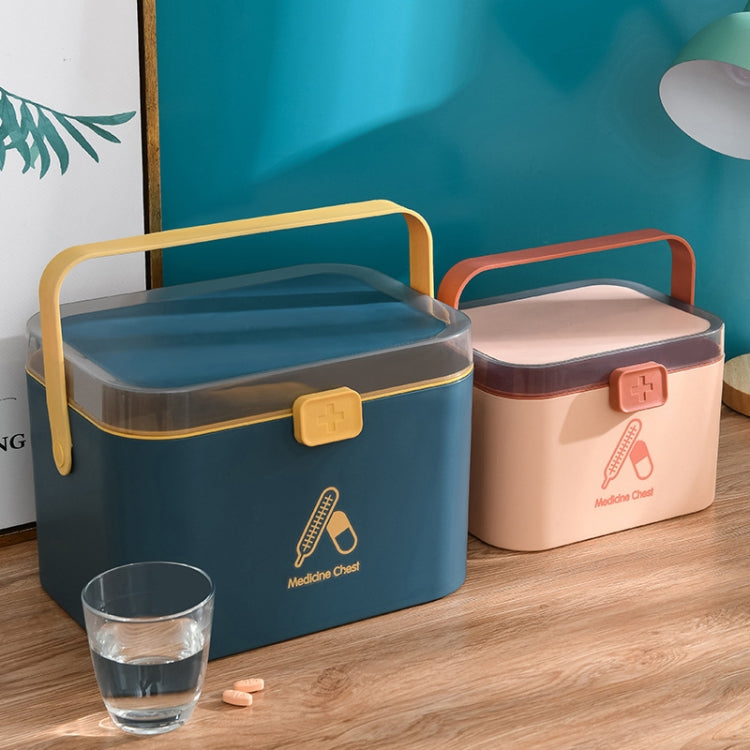 Household Plastic Small Medicine Box Portable Medicine Storage Box, Size: 27.7 x 20.4 x 19.4cm