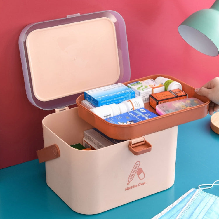 Household Plastic Small Medicine Box Portable Medicine Storage Box, Size: 27.7 x 20.4 x 19.4cm