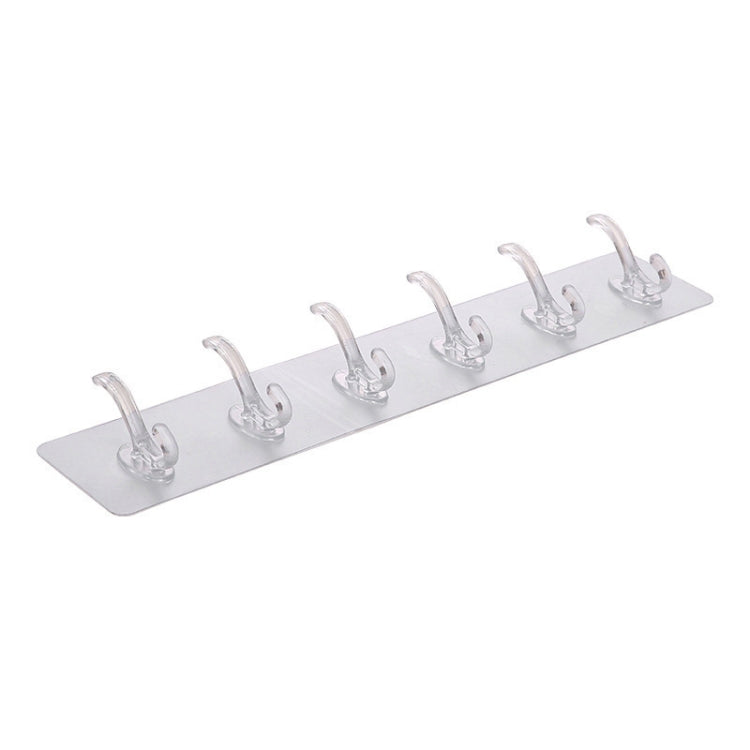 10 PCS Acrylic Six-Hiding Hanging Hook Punch-Free Household Hat Hook(Transparent)