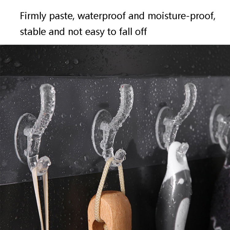 10 PCS Acrylic Six-Hiding Hanging Hook Punch-Free Household Hat Hook(Transparent)