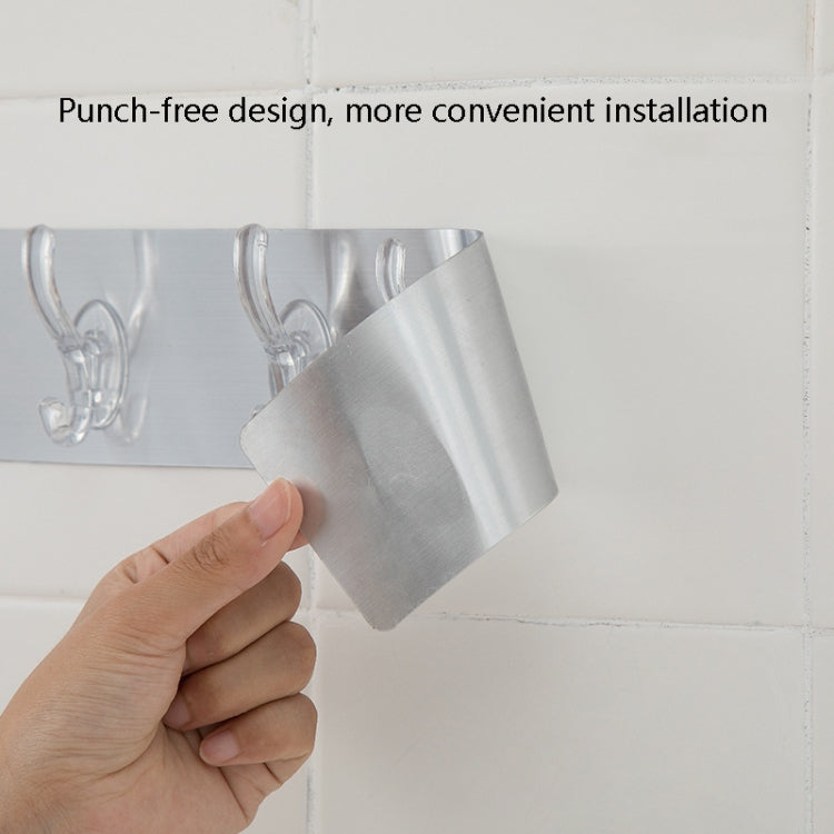10 PCS Acrylic Six-Hiding Hanging Hook Punch-Free Household Hat Hook(Transparent)