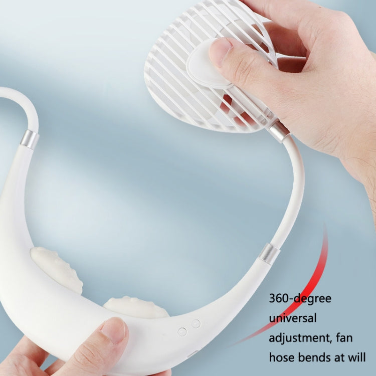 Light Leafless Spray Aromatherapy Massage Sports Mini Air Conditioner Fan Cooler Hanging Neck Fan White