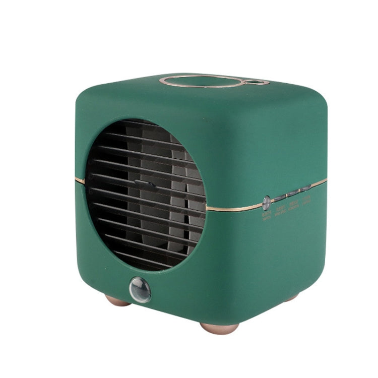 Light Leafless Spray Aromatherapy Massage Sports Mini Air Conditioner Fan Cooler Square Fan Green