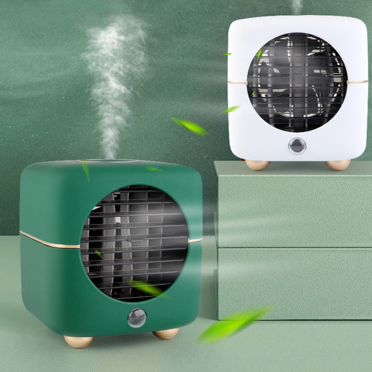 Light Leafless Spray Aromatherapy Massage Sports Mini Air Conditioner Fan Cooler Square Fan Green