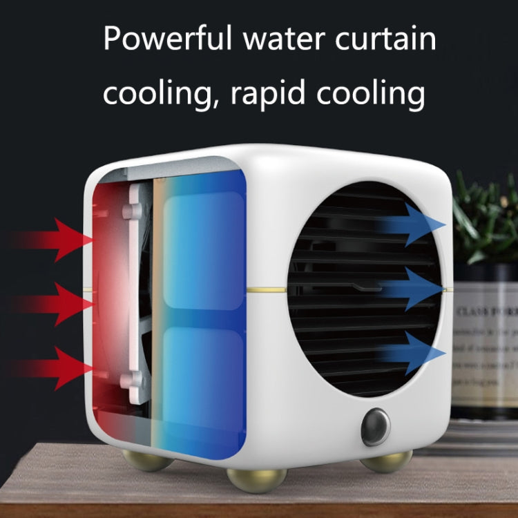 Light Leafless Spray Aromatherapy Massage Sports Mini Air Conditioner Fan Cooler Square Fan Green