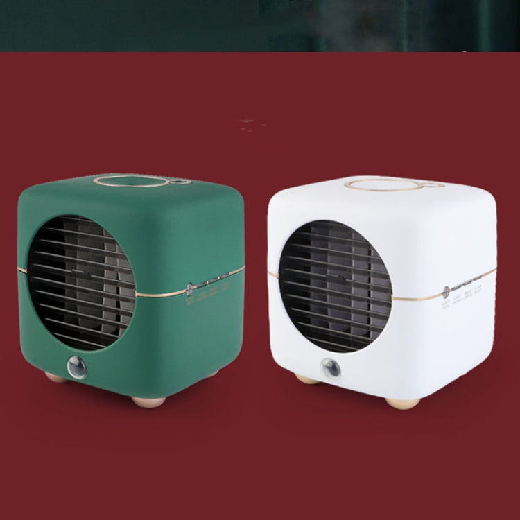Light Leafless Spray Aromatherapy Massage Sports Mini Air Conditioner Fan Cooler Square Fan White
