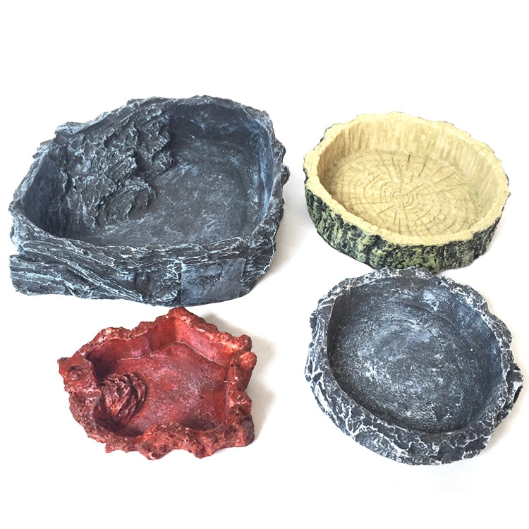 3 PCS Little Red Food Bowl Reptile Water Food Basin Turtle Lizard Snake Water Basin