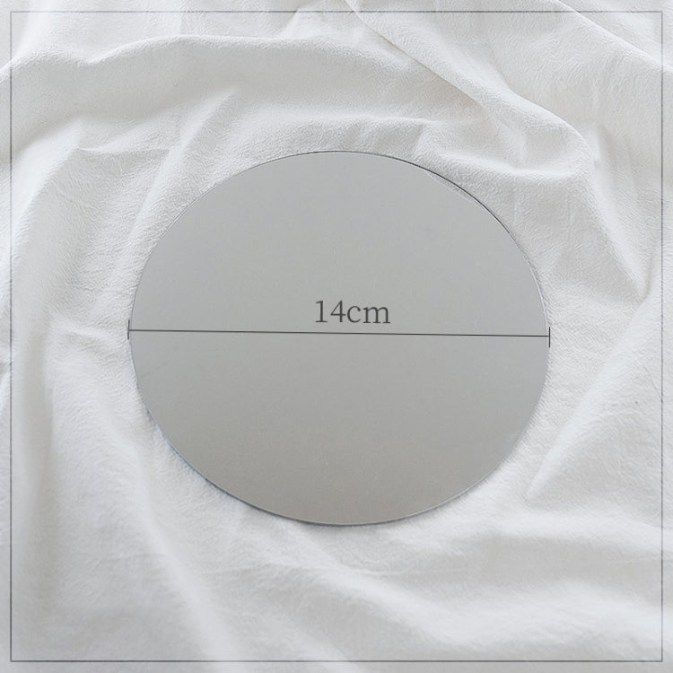 5 PCS Acrylic Geometric Mirror Reflector Photo Props Shooting Background, Colour: Round Diameter 14cm