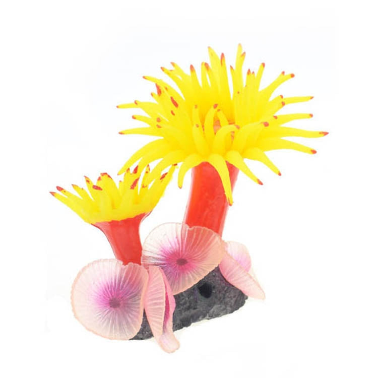 2 PCS Fish Tank Aquarium Simulation Landscaping Seabed Mollusk Coral Simulation Sea Tree Silicone Ornaments