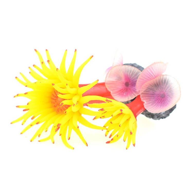 2 PCS Fish Tank Aquarium Simulation Landscaping Seabed Mollusk Coral Simulation Sea Tree Silicone Ornaments