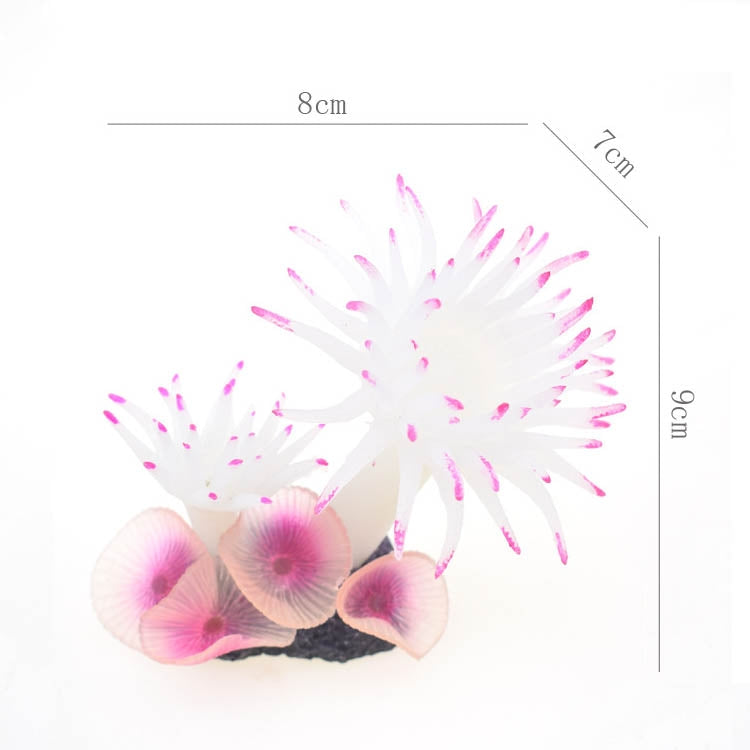 2 PCS Fish Tank Aquarium Simulation Landscaping Seabed Mollusk Coral Simulation Sea Tree Silicone Ornaments