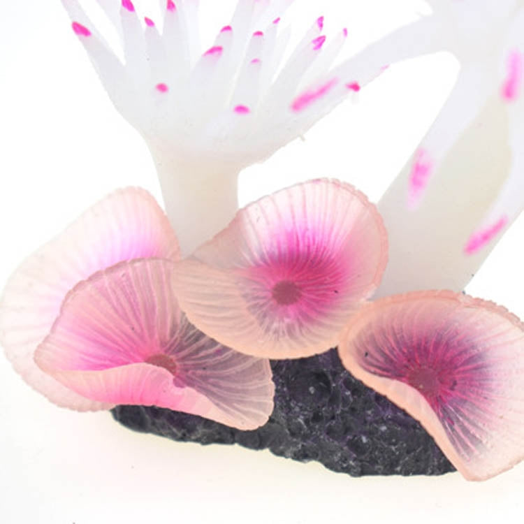 2 PCS Fish Tank Aquarium Simulation Landscaping Seabed Mollusk Coral Simulation Sea Tree Silicone Ornaments