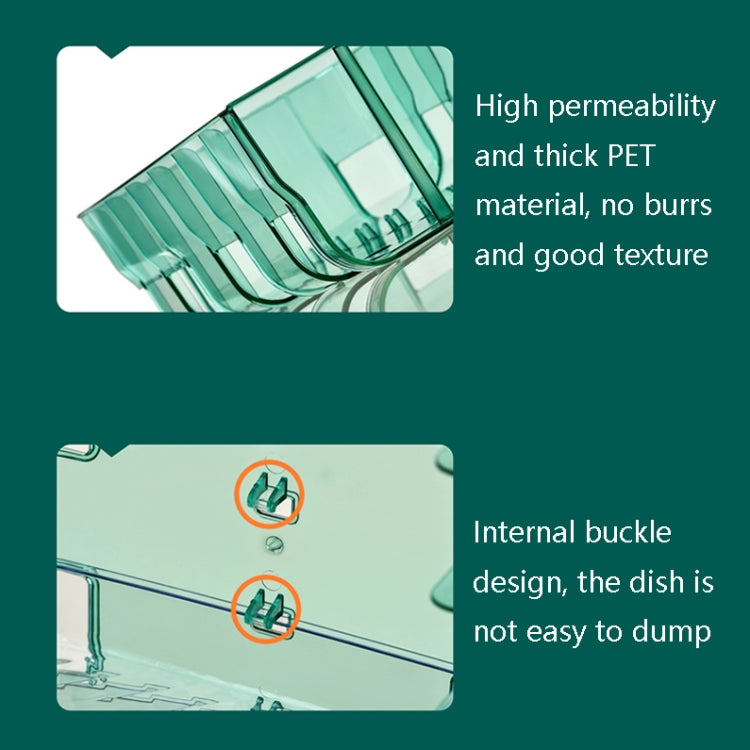 Multi-Function Punch-Free Multilayer Side Dish Kitchen Stacking Storage Rack, Specification: Jade Green 6-layer