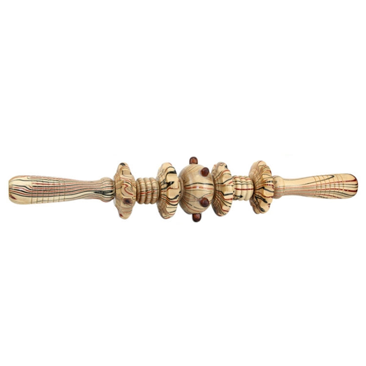 2 PCS Wooden Abdominal Massager Leg Roller Massager