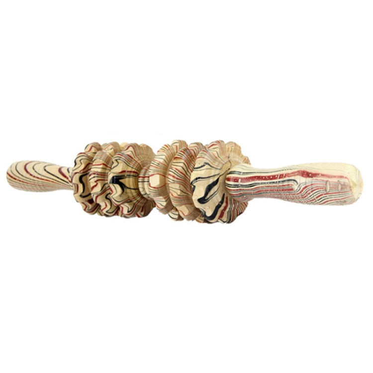 2 PCS Wooden Abdominal Massager Leg Roller Massager