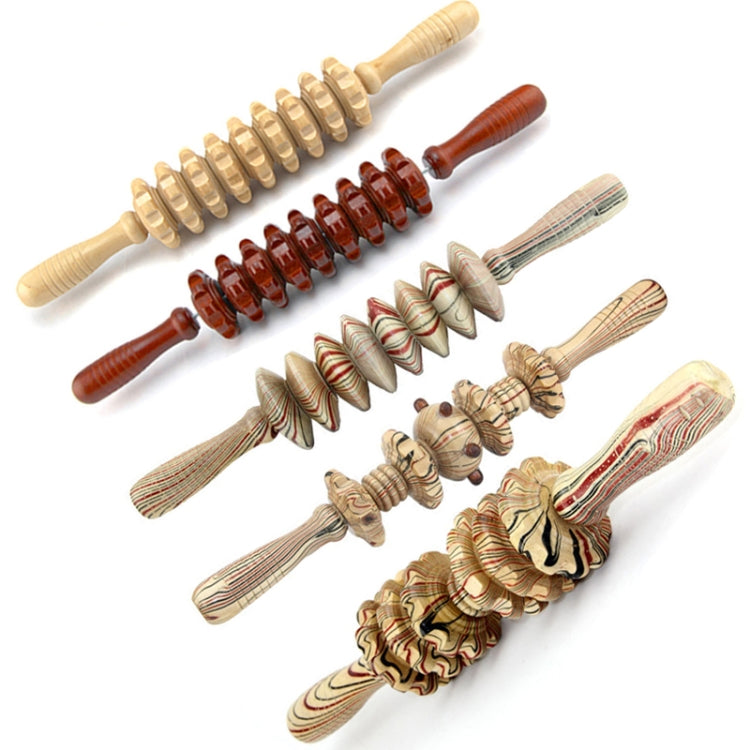 2 PCS Wooden Abdominal Massager Leg Roller Massager
