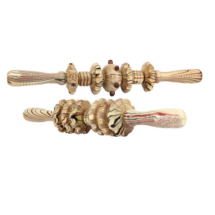 2 PCS Wooden Abdominal Massager Leg Roller Massager