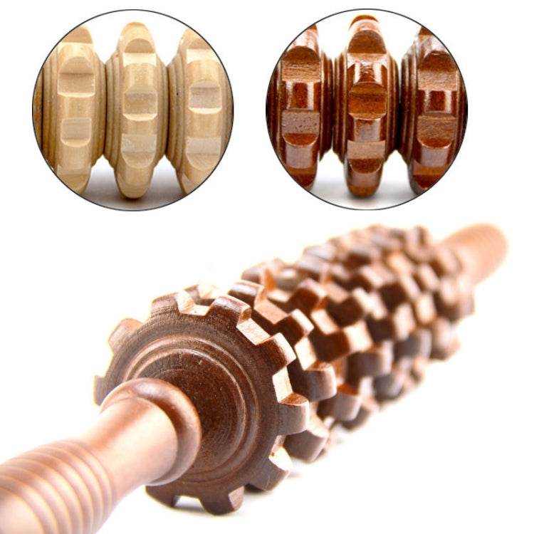 2 PCS Wooden Abdominal Massager Leg Roller Massager