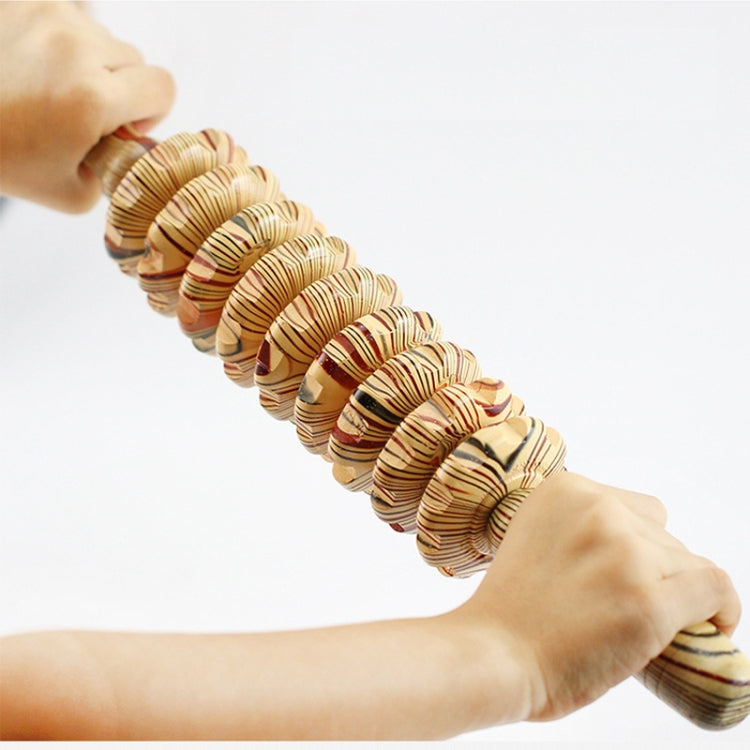 2 PCS Wooden Abdominal Massager Leg Roller Massager