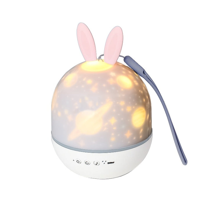 Romantic Starry Sky LED Night Light Bedroom Bedside Rotating Projector Atmosphere Light, Spec: USB Charging(Bunny)