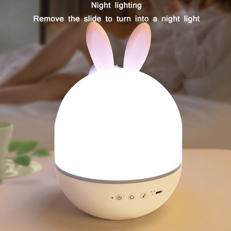 Romantic Starry Sky LED Night Light Bedroom Bedside Rotating Projector Atmosphere Light, Spec: USB Charging(Bunny)