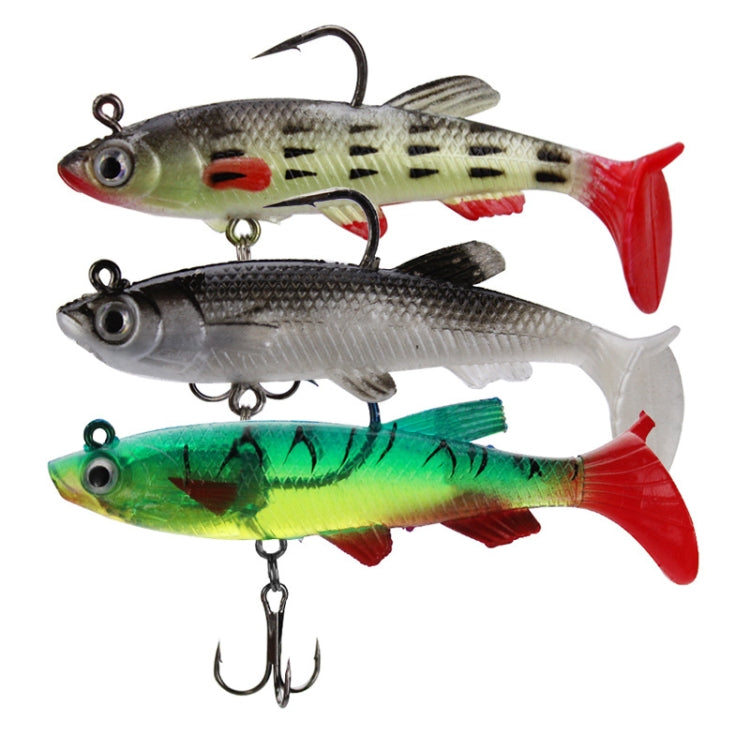 10 PCS Fish-Bait Road Sub-Bait Lead Fish With Single Hook And Three Anchor Hook Bait, Specification: 8cm 14g