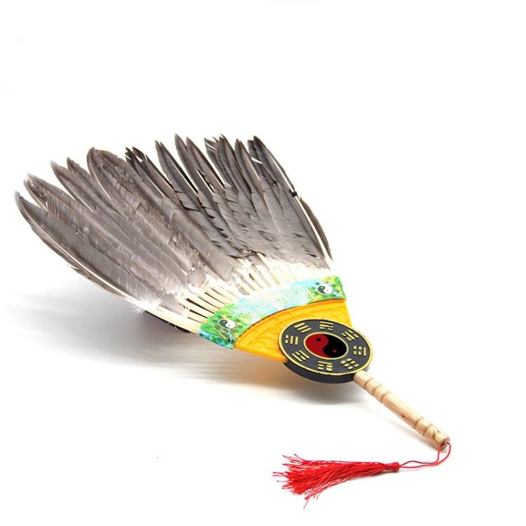 2 PCS Scenic Craft Gift Goose Feather Fan Kongming Fan(48 x 29cm)