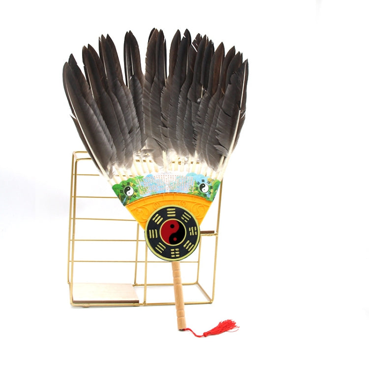 2 PCS Scenic Craft Gift Goose Feather Fan Kongming Fan(48 x 29cm)