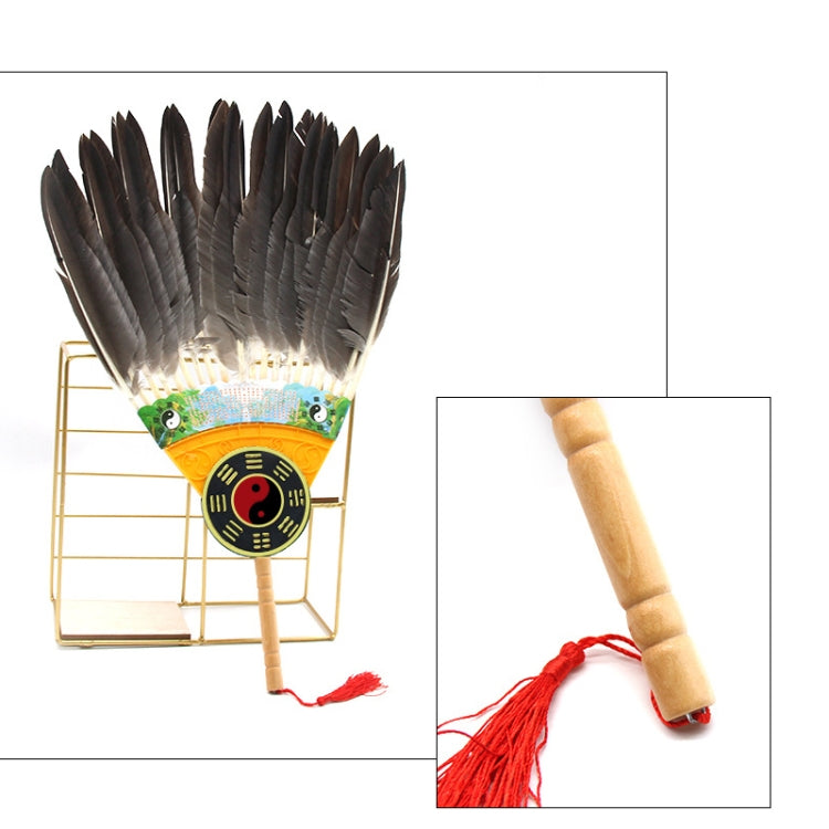 2 PCS Scenic Craft Gift Goose Feather Fan Kongming Fan(48 x 29cm)