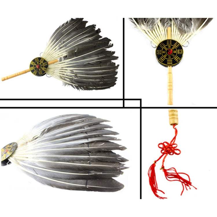 2 PCS Scenic Craft Gift Goose Feather Fan Kongming Fan(48 x 29cm)