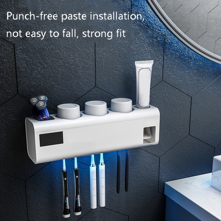 Intelligent Toothbrush Sterilizer Electric Sterilization Wall-Mounted Toothbrush Storage Rack(UV Toothbrush Holder)